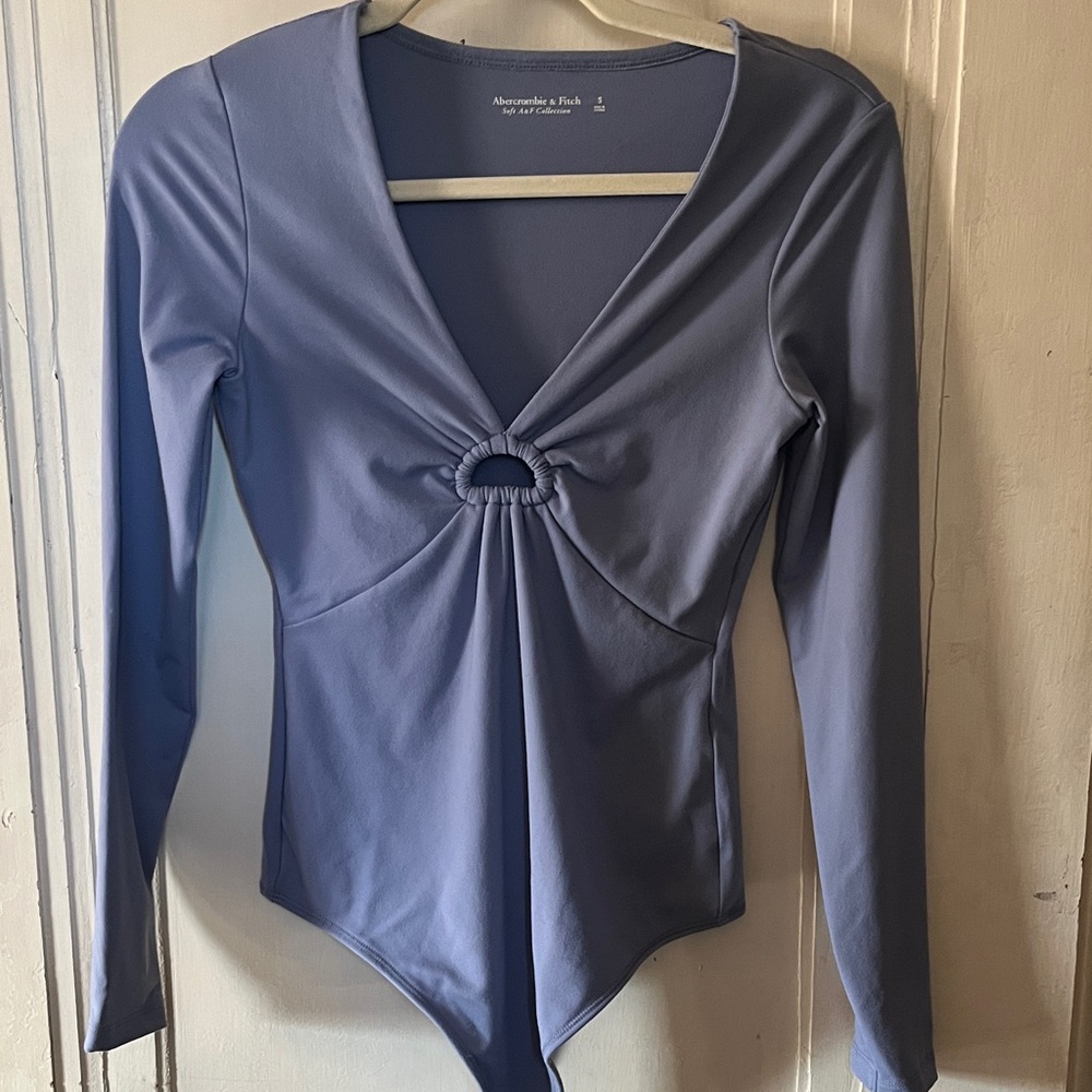 Abercrombie Dusty Blue Long Sleeve Bodysuit